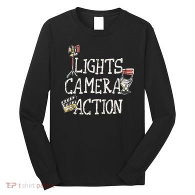 Lights Camera Action Film Director Long Sleeve Shirt