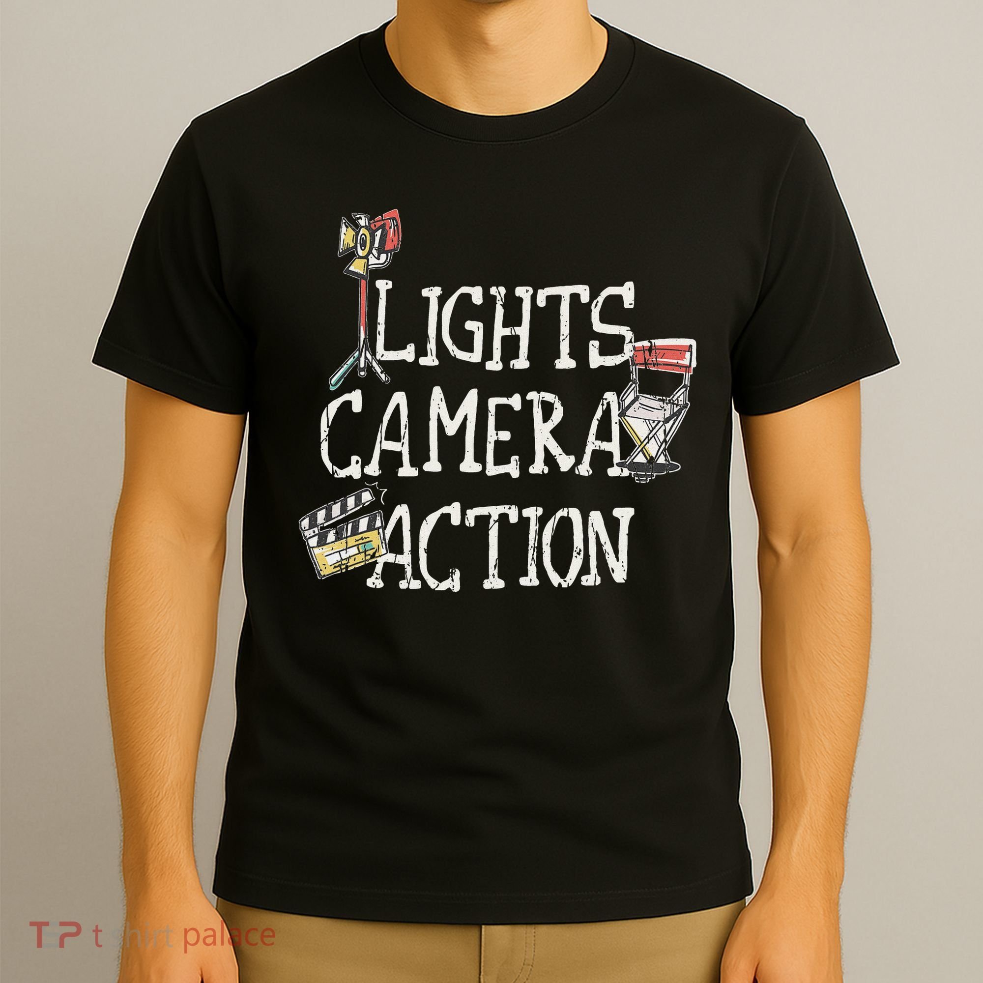 Lights Camera Action Film Director T-Shirt