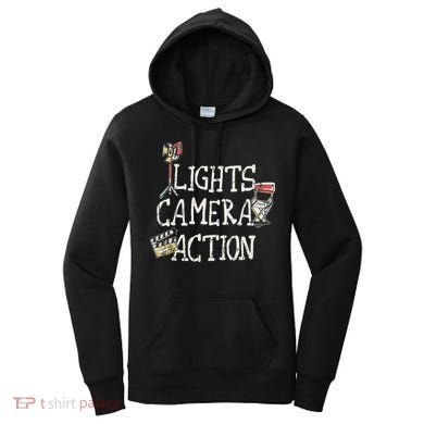 Lights Camera Action Film Director Women's Hoodie