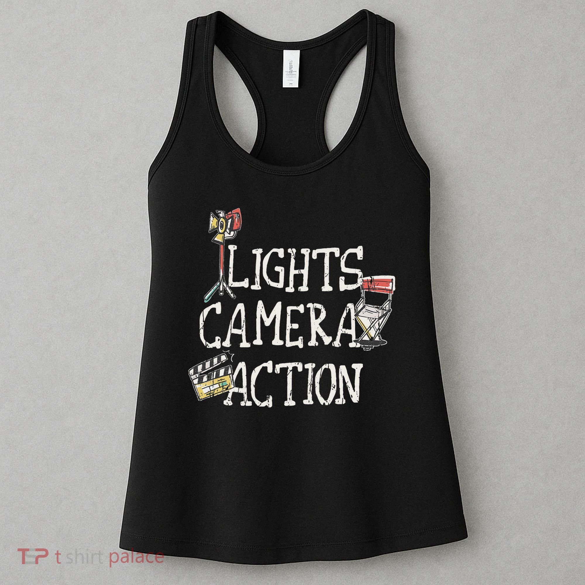 Lights Camera Action Film Director Women's Tank Top
