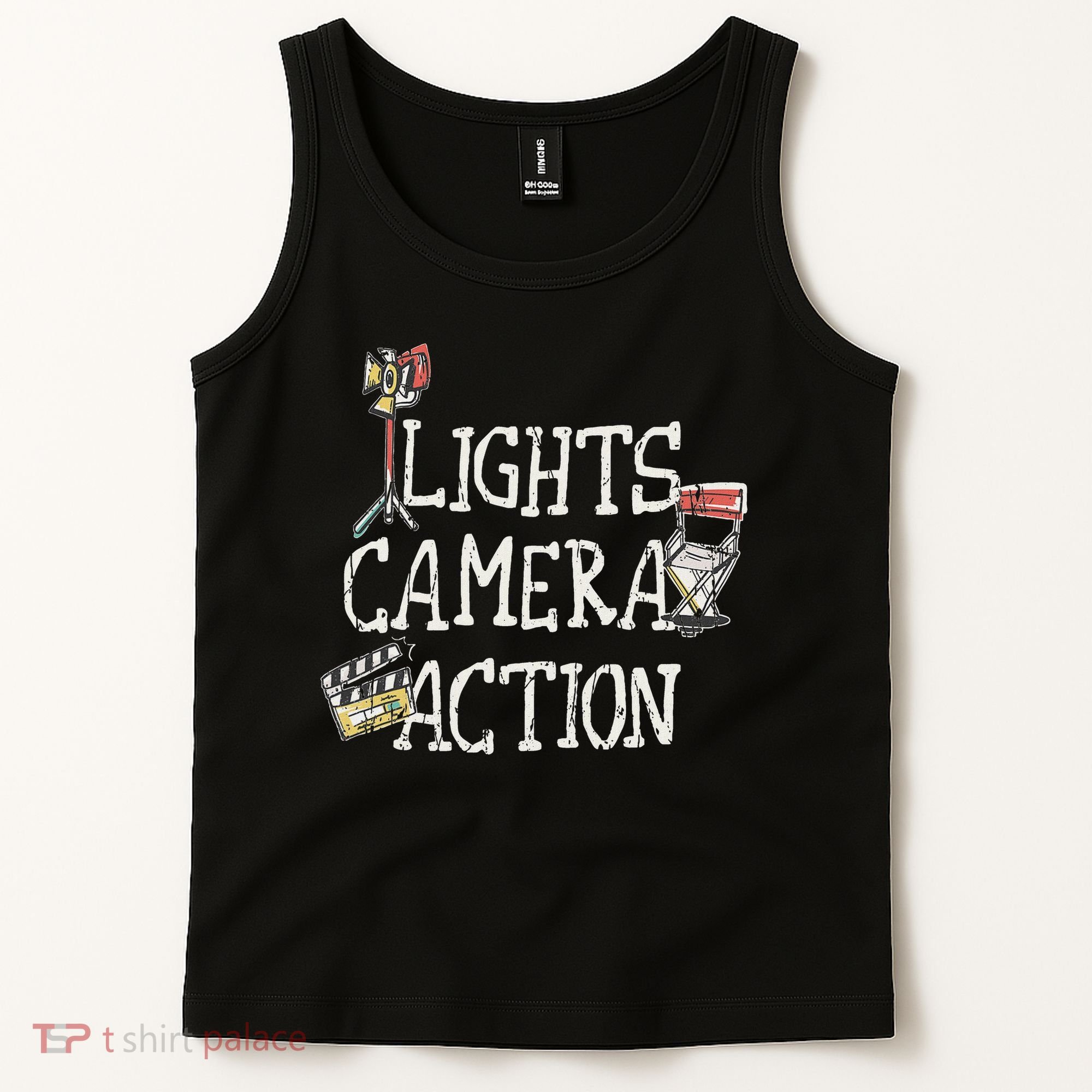 Lights Camera Action Film Director Tank Top