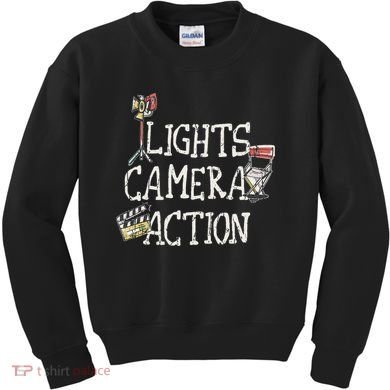 Lights Camera Action Film Director Kids Sweatshirt