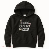 Lights Camera Action Film Director Kids Hoodie thumb 0