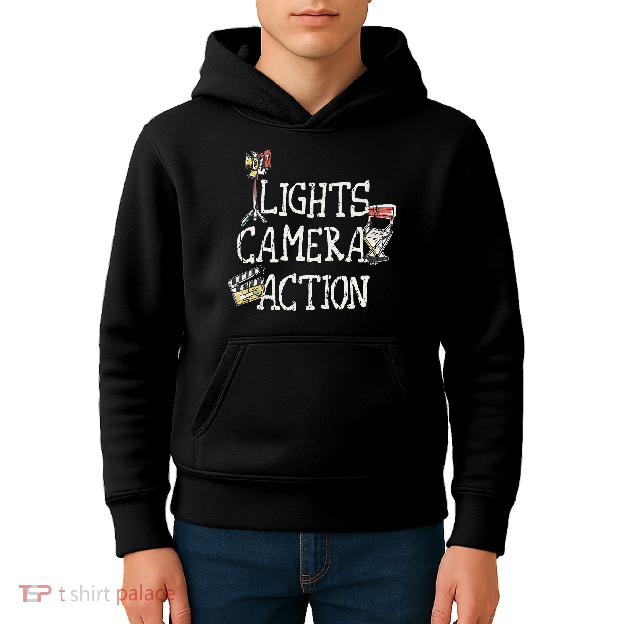 Lights Camera Action Film Director Kids Hoodie