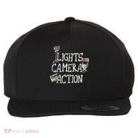 Lights Camera Action Film Director Wool Snapback Cap thumb 0