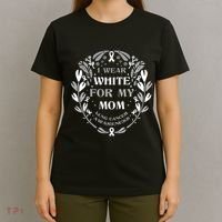 Lung Cancer Awareness For My Mom Lung Cancer Warrior T-Shirt thumb 4