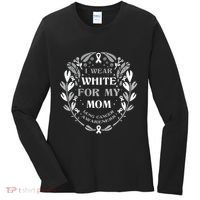 Lung Cancer Awareness For My Mom Lung Cancer Warrior Women's Long Sleeve Shirt thumb 0