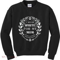 Lung Cancer Awareness For My Mom Lung Cancer Warrior Kids Sweatshirt thumb 0