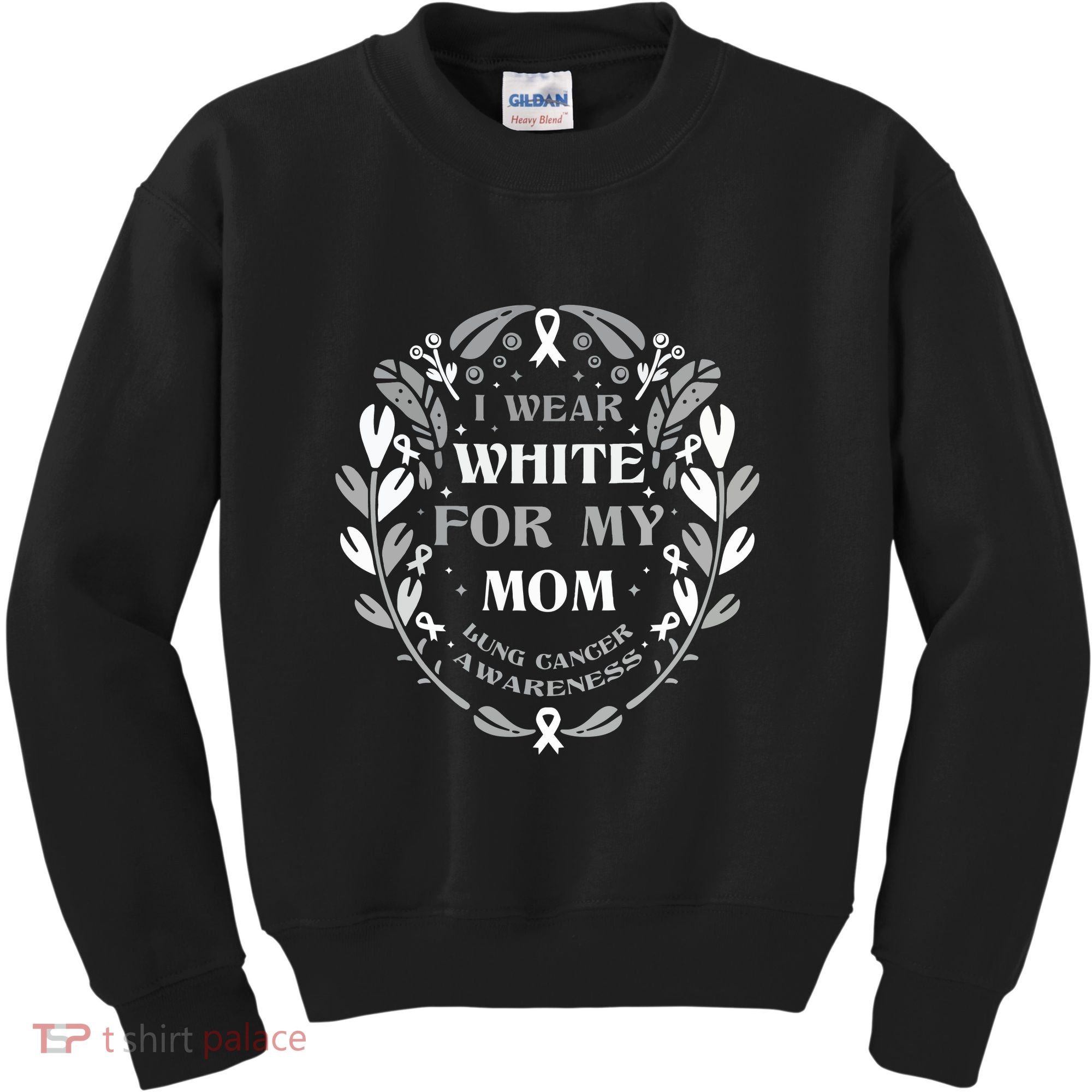Lung Cancer Awareness For My Mom Lung Cancer Warrior Kids Sweatshirt