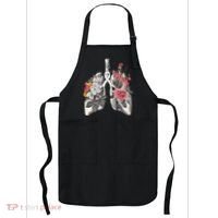 Lung Cancer Awareness Floral Flower Apron thumb 0