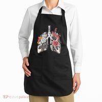 Lung Cancer Awareness Floral Flower Apron thumb 2