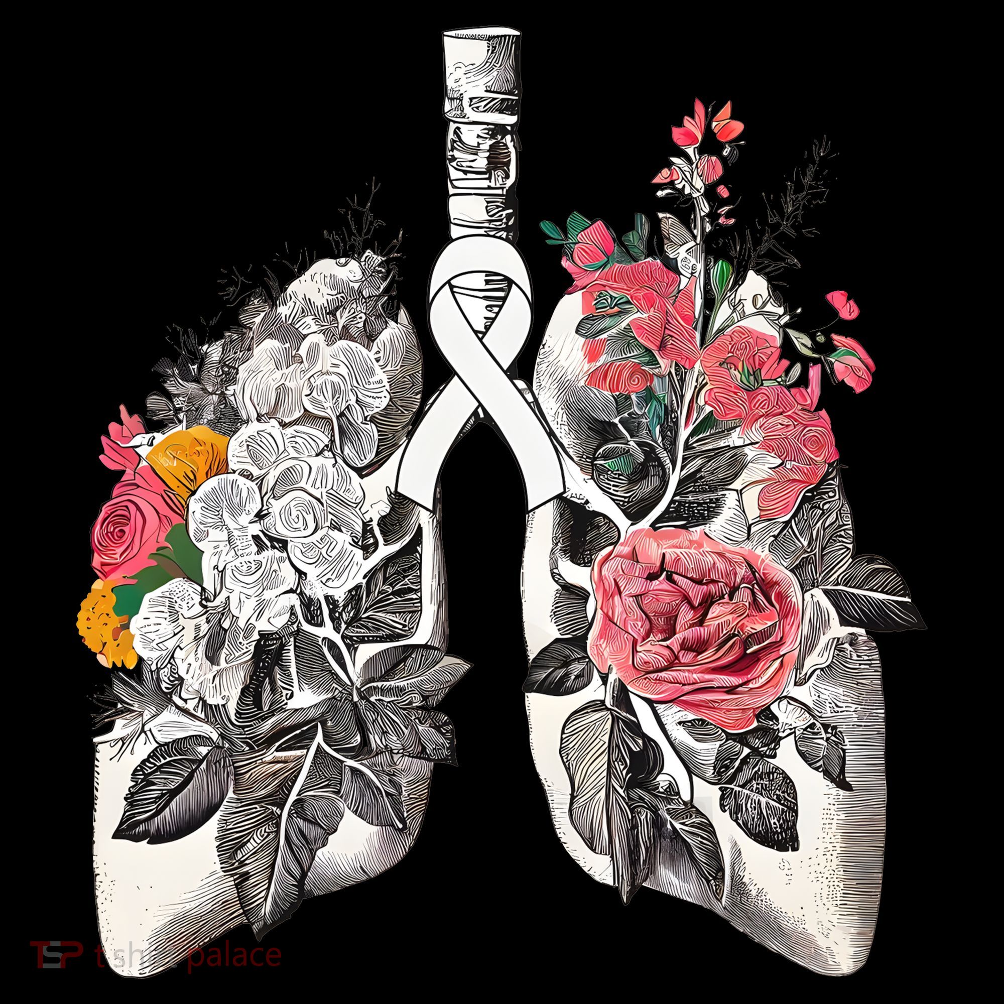 Lung Cancer Awareness Floral Flower Coffee Mug