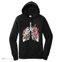 Lung Cancer Awareness Floral Flower Women's Hoodie thumb 0