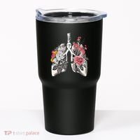 Lung Cancer Awareness Floral Flower Tumbler thumb 0
