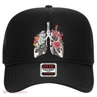 Lung Cancer Awareness Floral Flower Hat thumb 0