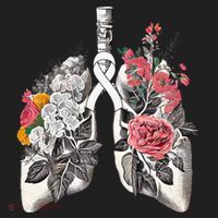 Lung Cancer Awareness Floral Flower Hat thumb 2