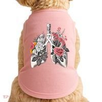 Lung Cancer Awareness Floral Flower Doggie Tank thumb 0