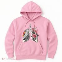 Lung Cancer Awareness Floral Flower Hoodie thumb 0