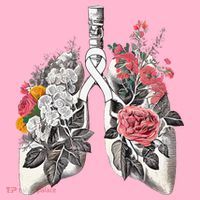 Lung Cancer Awareness Floral Flower Coaster thumb 2
