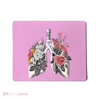 Lung Cancer Awareness Floral Flower Mousepad thumb 0