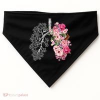Lungs Cancer Awareness Bloomi Anatomy Classic USA-Made Doggie Bandana thumb 0