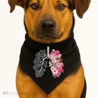 Lungs Cancer Awareness Bloomi Anatomy Classic USA-Made Doggie Bandana thumb 1
