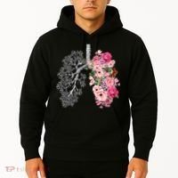 Lungs Cancer Awareness Bloomi Anatomy Classic Hoodie thumb 2