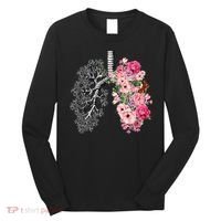 Lungs Cancer Awareness Bloomi Anatomy Classic Long Sleeve Shirt thumb 0