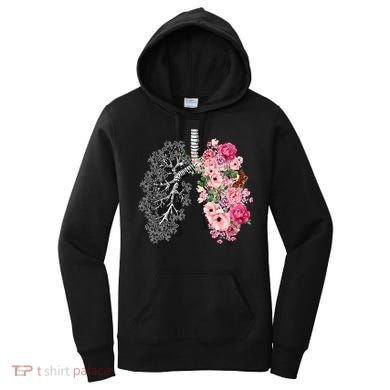 Lungs Cancer Awareness Bloomi Anatomy Classic Women's Hoodie