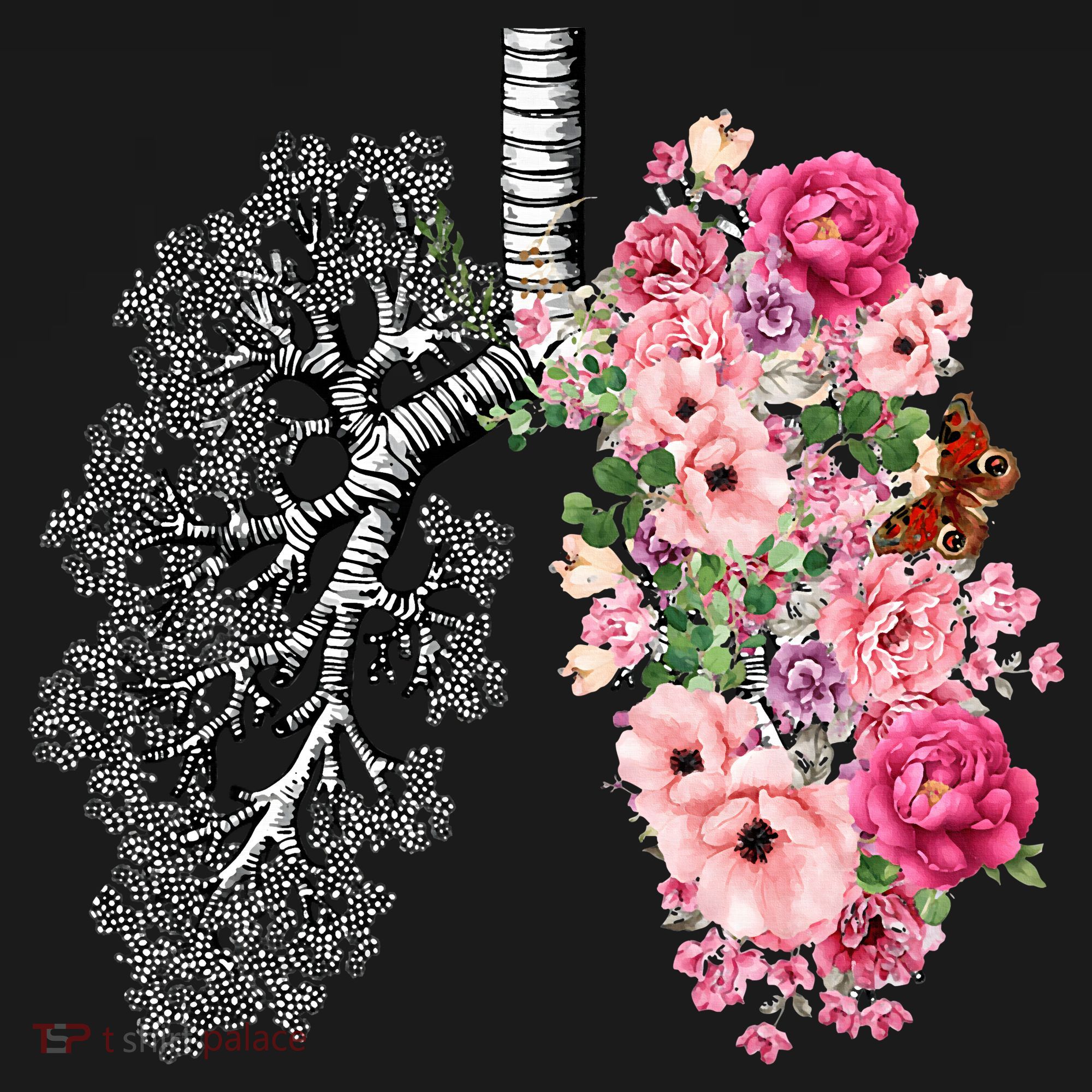 Lungs Cancer Awareness Bloomi Anatomy Classic Women's Hoodie