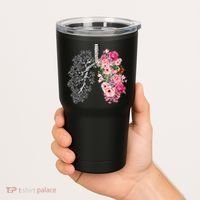Lungs Cancer Awareness Bloomi Anatomy Classic Tumbler thumb 2