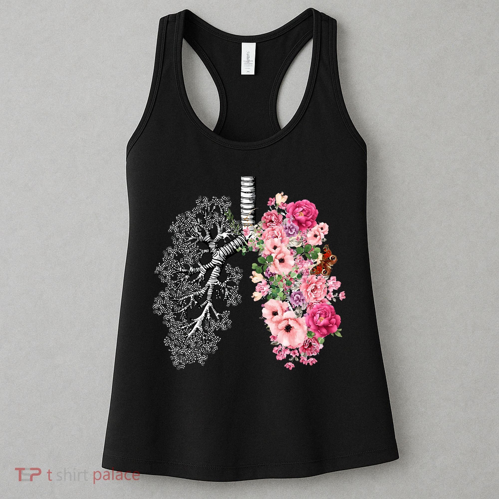 Lungs Cancer Awareness Bloomi Anatomy Classic Women's Tank Top