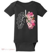 Lungs Cancer Awareness Bloomi Anatomy Classic Baby Bodysuit thumb 0