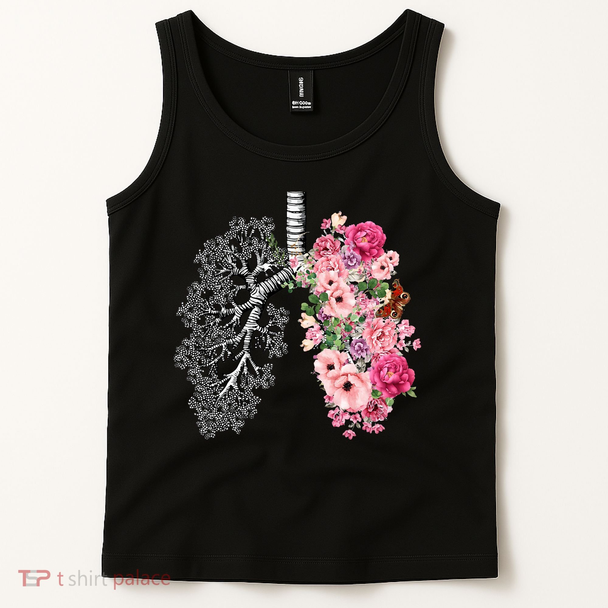 Lungs Cancer Awareness Bloomi Anatomy Classic Tank Top