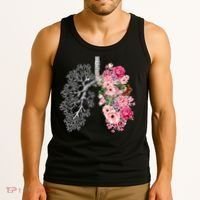 Lungs Cancer Awareness Bloomi Anatomy Classic Tank Top thumb 3