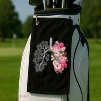 Lungs Cancer Awareness Bloomi Anatomy Classic Golf Towel thumb 2