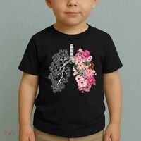 Lungs Cancer Awareness Bloomi Anatomy Classic Toddler T-Shirt thumb 2