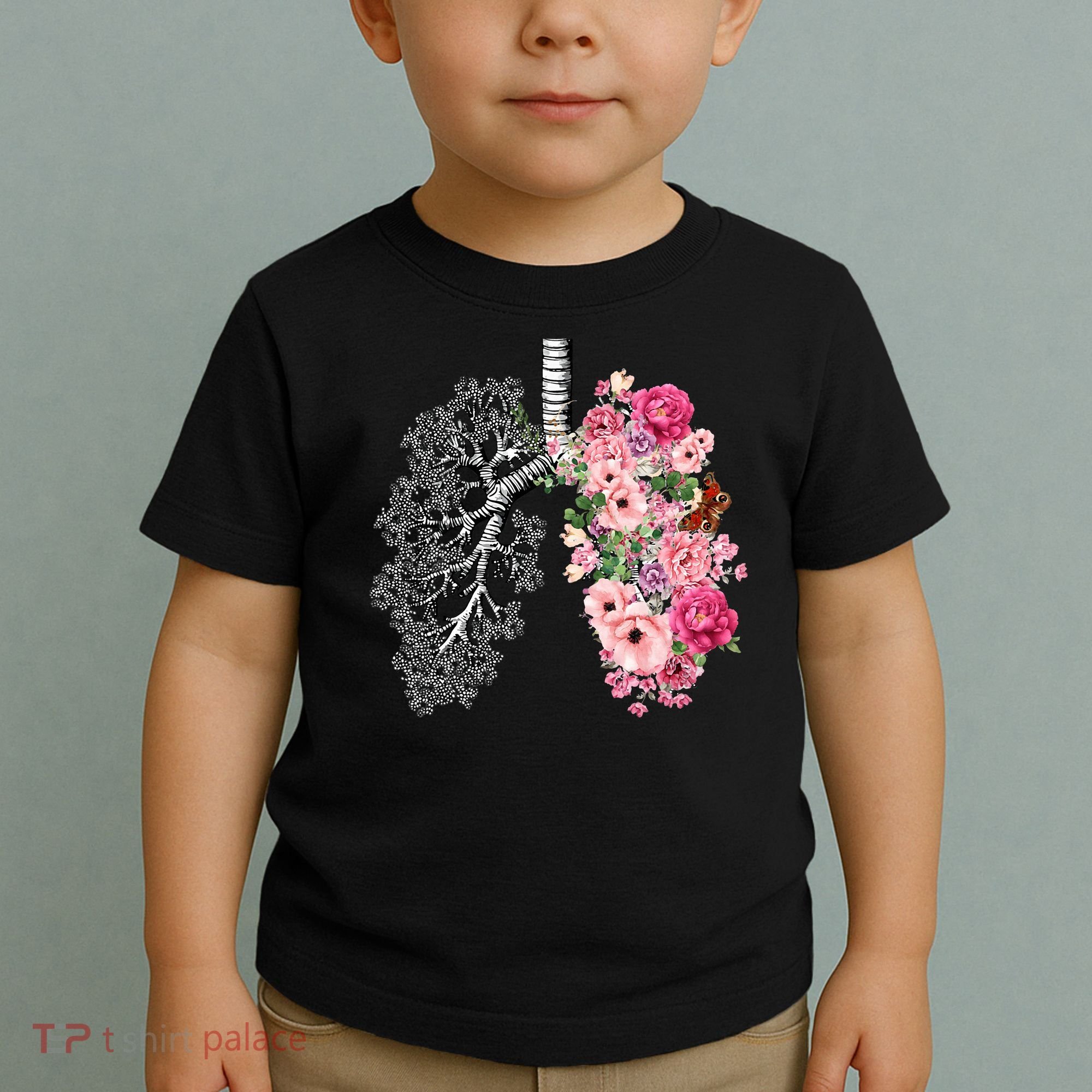Lungs Cancer Awareness Bloomi Anatomy Classic Toddler T-Shirt