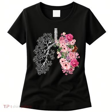 Lungs Cancer Awareness Bloomi Anatomy Classic Women's T-Shirt