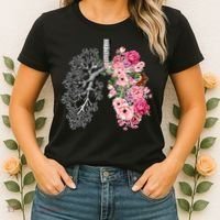 Lungs Cancer Awareness Bloomi Anatomy Classic Women's T-Shirt thumb 2