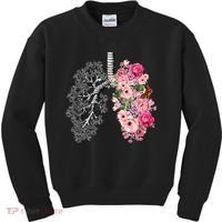 Lungs Cancer Awareness Bloomi Anatomy Classic Kids Sweatshirt thumb 0