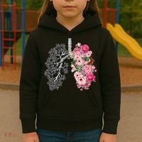 Lungs Cancer Awareness Bloomi Anatomy Classic Kids Hoodie thumb 3