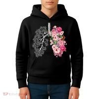 Lungs Cancer Awareness Bloomi Anatomy Classic Kids Hoodie thumb 4