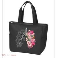 Lungs Cancer Awareness Bloomi Anatomy Classic Tote Bag thumb 3