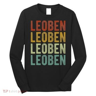 Leoben City Austria Retro Long Sleeve Shirt