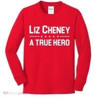 Liz Cheney A True Hero Kids Long Sleeve Shirt thumb 0