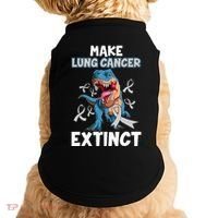 Lung Cancer Awareness Make Lung Cancer Extinct Doggie Tank thumb 0