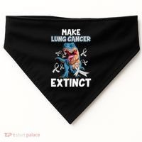 Lung Cancer Awareness Make Lung Cancer Extinct USA-Made Doggie Bandana thumb 0
