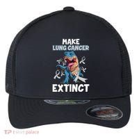 Lung Cancer Awareness Make Lung Cancer Extinct Flexfit Unipanel Trucker Cap thumb 0