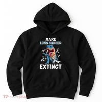 Lung Cancer Awareness Make Lung Cancer Extinct Hoodie thumb 0